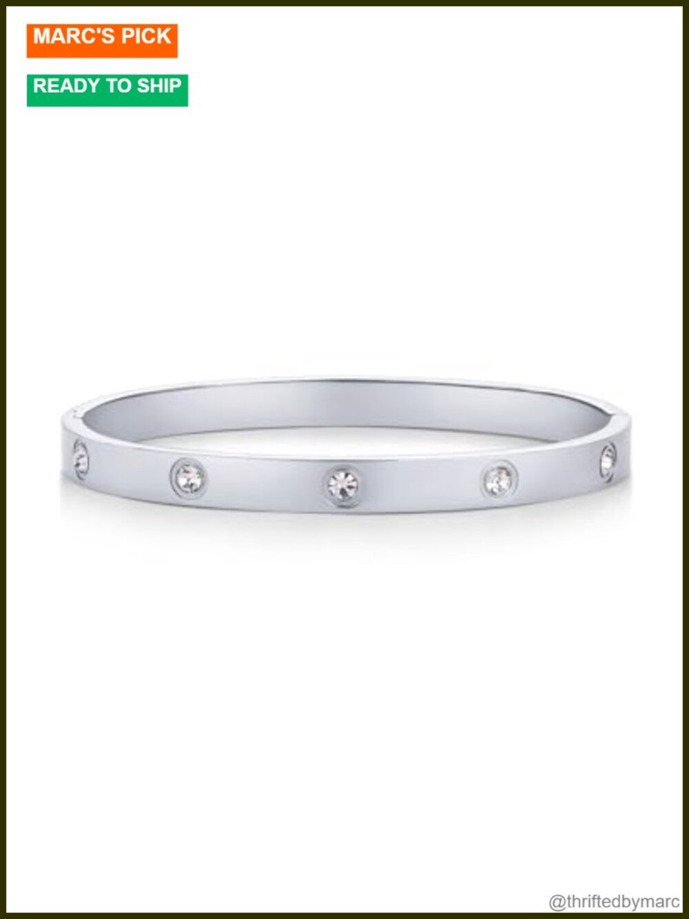 14K Gold Plated Bangle Bracelet Cubic Zirconia Waterproof